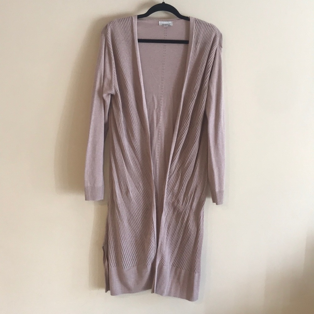 Antique ballerina pink long sweater duster.